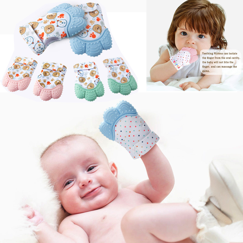 Teething Mitten Baby - Yumuşatma Bebek Diş Çıkarma Mitten Eldiven,
